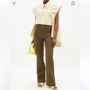 PETAR PETROV Gaspar Garbadine Tailored Wide Leg Pants